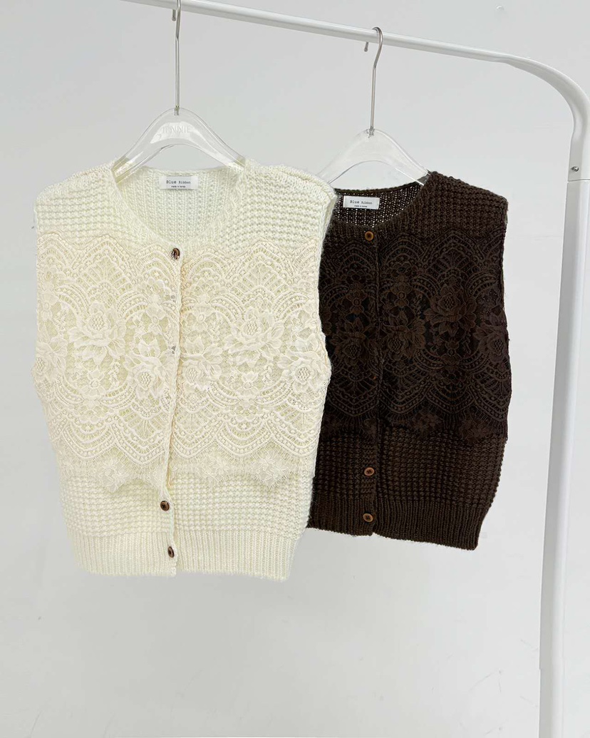 BLUE RIBBON東大門㊣實拍女裝新款25秋冬休閑職業推薦馬甲BLUE RIBBON馬甲