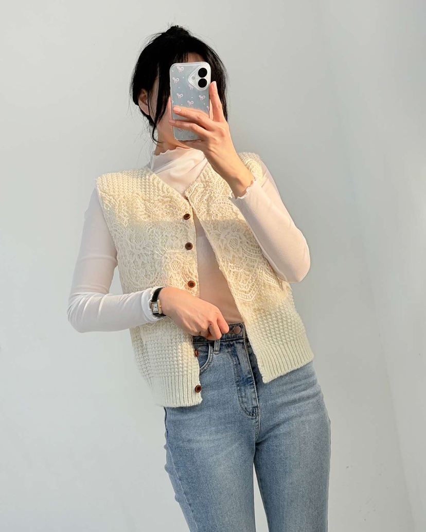 BLUE RIBBON東大門㊣實拍女裝新款25秋冬休閑職業推薦馬甲BLUE RIBBON馬甲