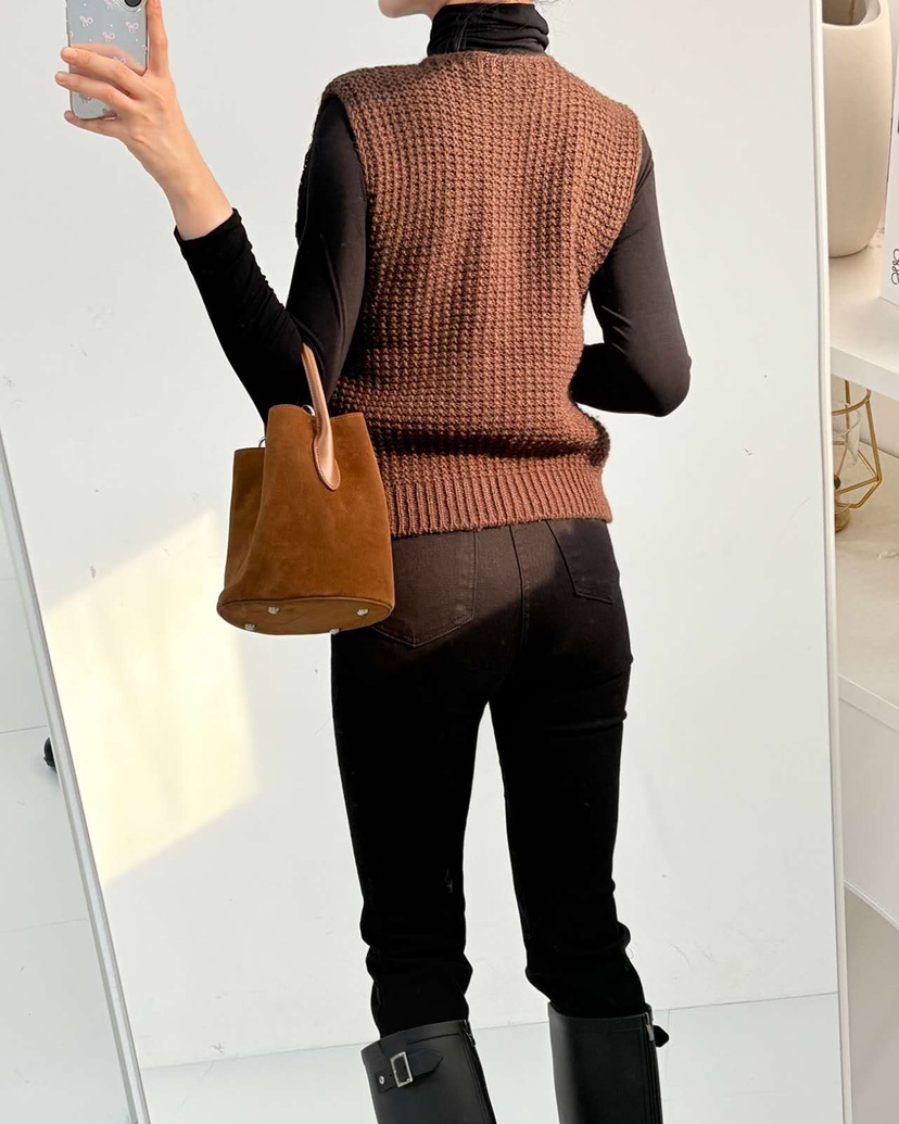 BLUE RIBBON東大門㊣實拍女裝新款25秋冬休閑職業推薦馬甲BLUE RIBBON馬甲