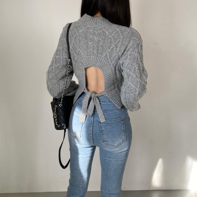 BLUE RIBBON東大門㊣實拍女裝新款時尚熱賣推薦休閑職業毛衣BLUE RIBBON毛衣