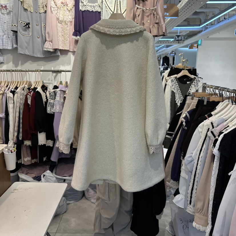 PAPA東大門㊣實拍女裝新款推薦真品時尚熱賣25秋冬中長款大衣PaPa/HALMADE中長款大衣