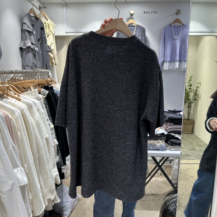 BELITA韓國直郵㊣女士新款推薦人氣真品25秋冬時尚職業熱賣T恤BELITAT恤