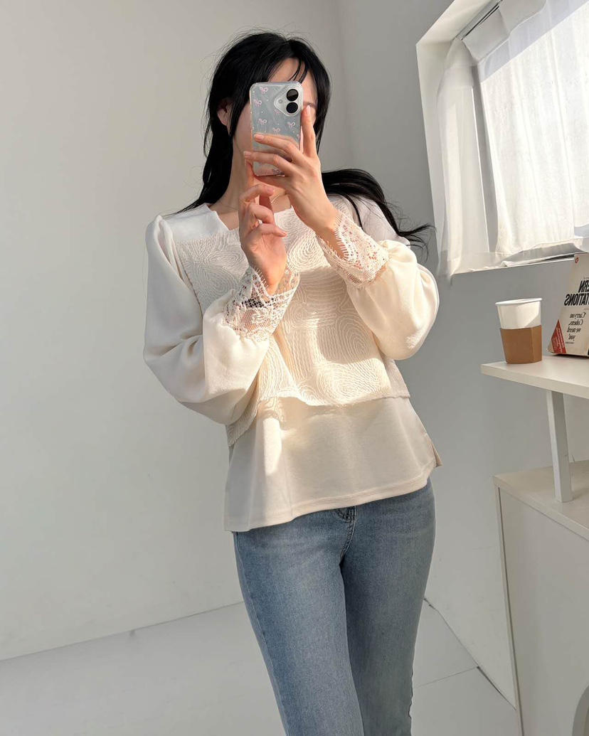 BLUE RIBBON東大門㊣直郵女裝新款25秋冬職業時尚襯衫蕾絲衫BLUE RIBBON襯衫/蕾絲衫