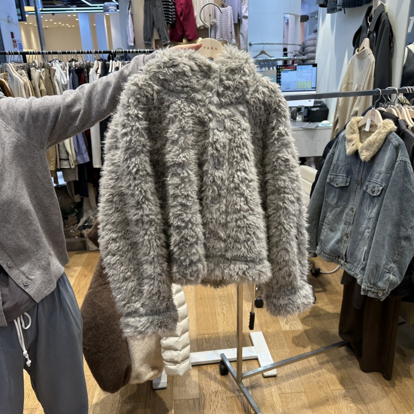 TARA東大門㊣直郵女士新款推薦熱賣25秋冬人氣真品夾克連帽衫TARA夾克圖色1