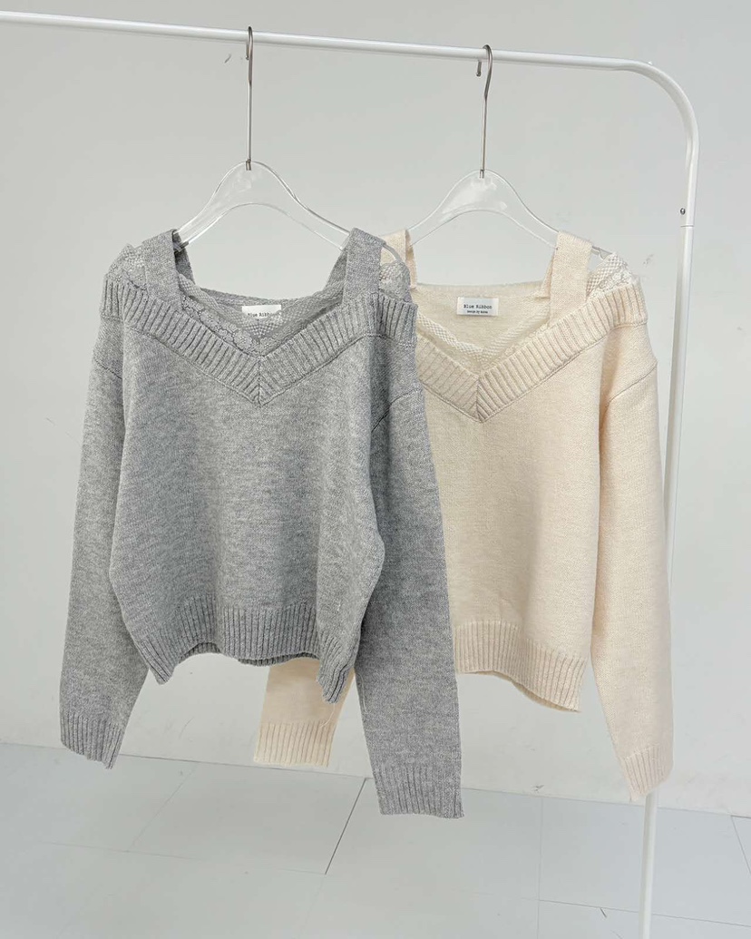 BLUE RIBBON東大門㊣實拍女士新品人氣推薦職業休閑針織衫BLUE RIBBON針織衫