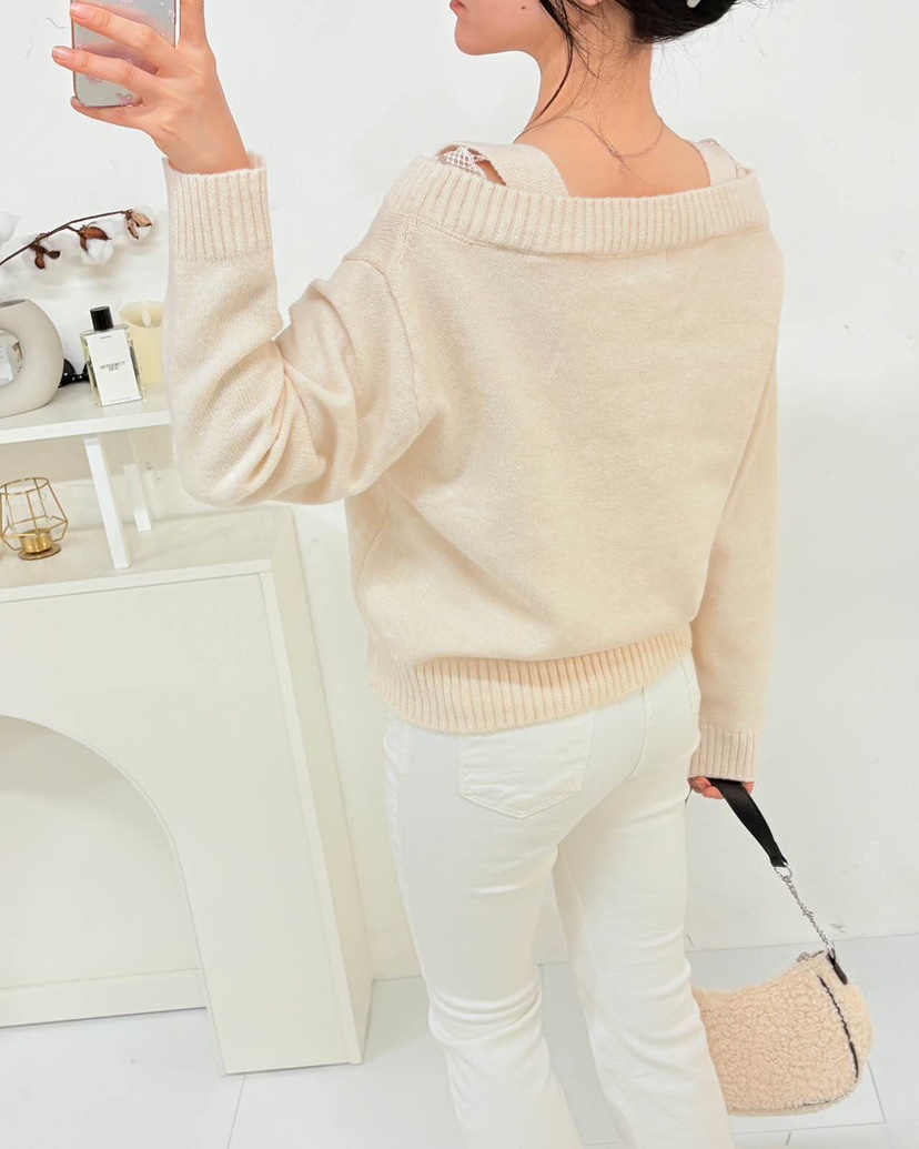 BLUE RIBBON東大門㊣實拍女士新品人氣推薦職業休閑針織衫BLUE RIBBON針織衫