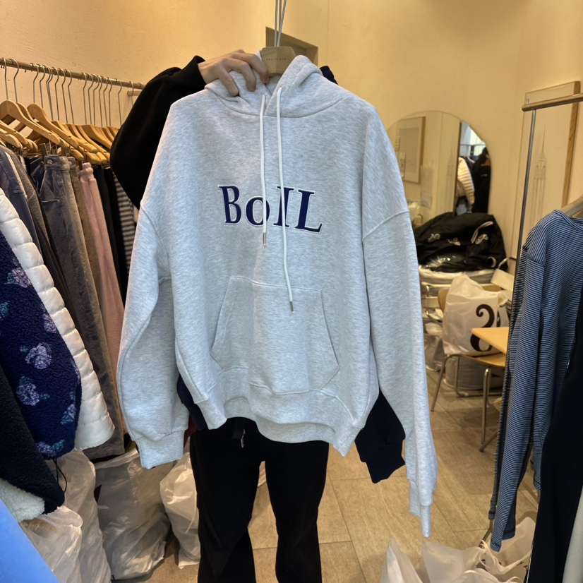 AND FLOYD韓國代購㊣女裝新款職業時尚推薦休閑25秋冬衛衣加絨stunning and Floyd衛衣圖色2灰白色