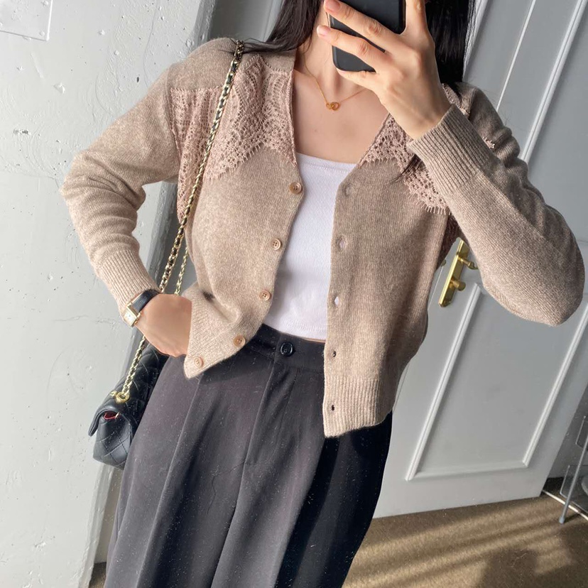 BLUE RIBBON東大門㊣代購女裝新品職業熱賣休閑25秋冬針織衫V領BLUE RIBBON針織衫