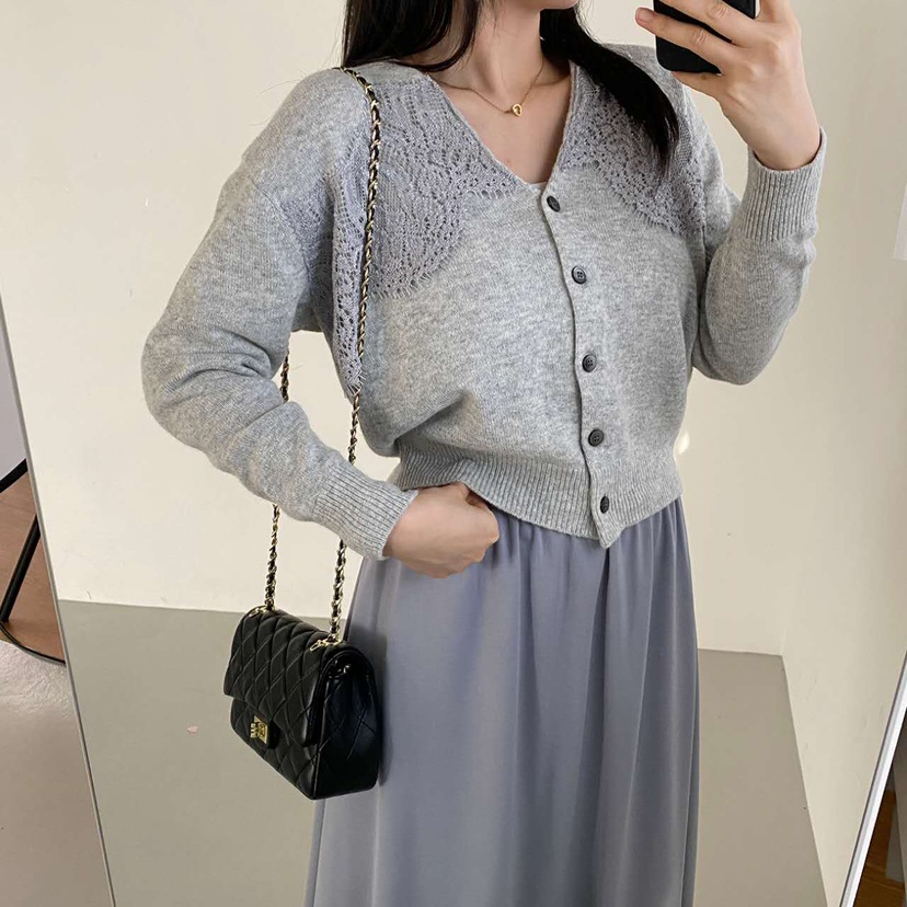 BLUE RIBBON東大門㊣代購女裝新品職業熱賣休閑25秋冬針織衫V領BLUE RIBBON針織衫