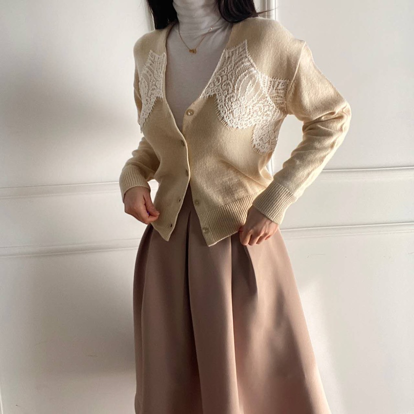 BLUE RIBBON東大門㊣代購女裝新品職業熱賣休閑25秋冬針織衫V領BLUE RIBBON針織衫