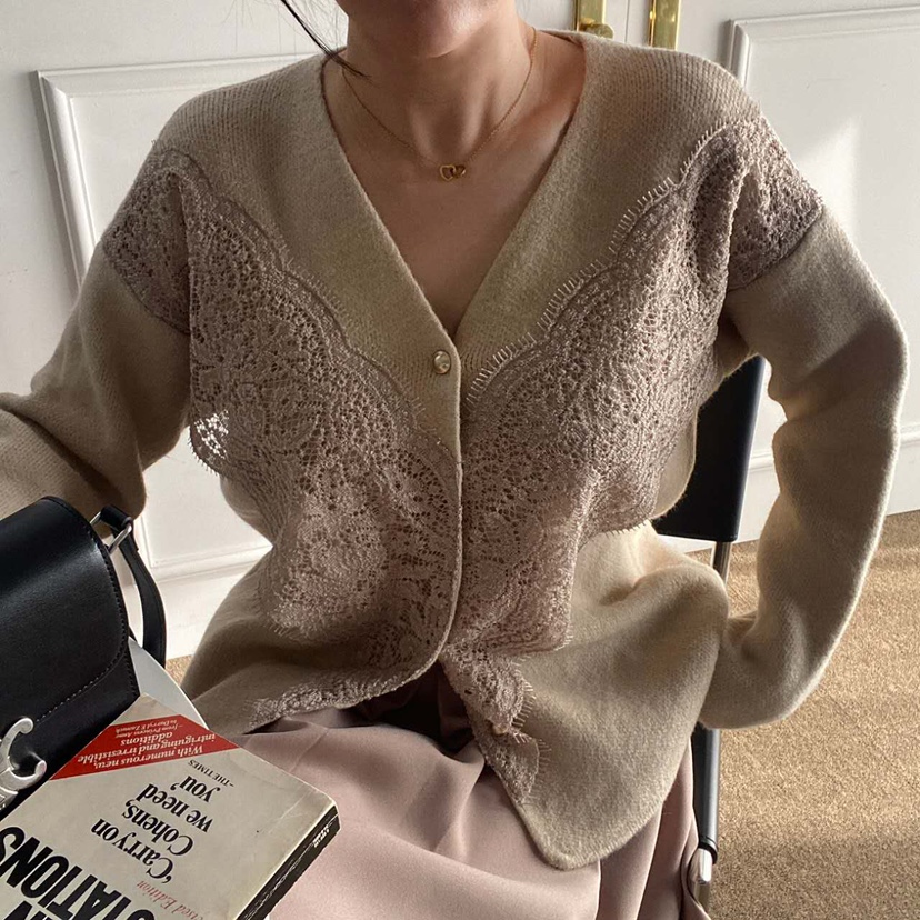 BLUE RIBBON東大門㊣代購女士新品時尚真品熱賣針織衫開衫BLUE RIBBON針織衫