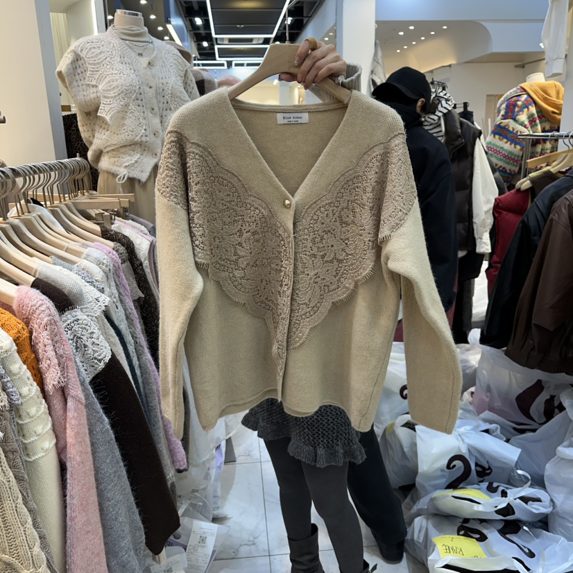 BLUE RIBBON東大門㊣代購女士新品時尚真品熱賣針織衫開衫BLUE RIBBON針織衫圖色1