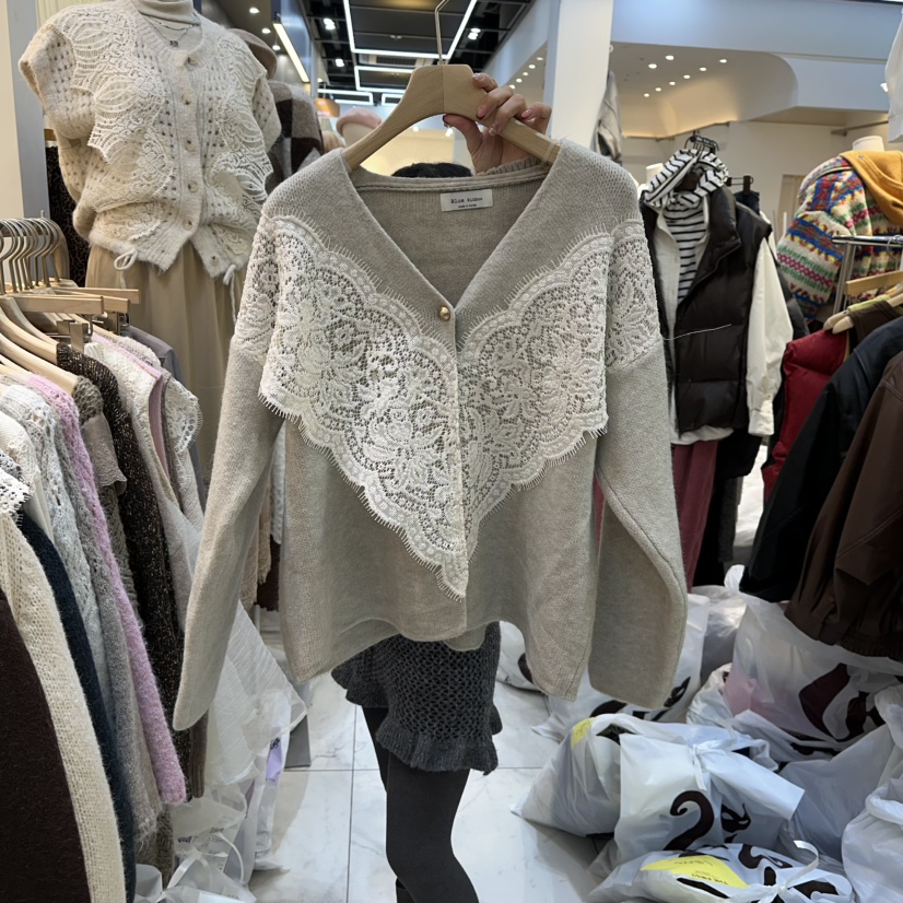 BLUE RIBBON東大門㊣代購女士新品時尚真品熱賣針織衫開衫BLUE RIBBON針織衫圖色2