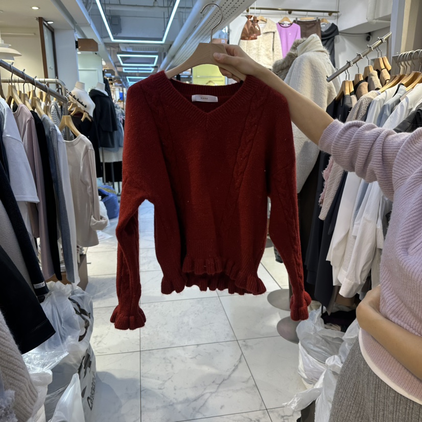 HARU-Q韓國代購㊣女士新款真品推薦25秋冬熱賣職業休閑針織衫HARU-Q針織衫圖色2