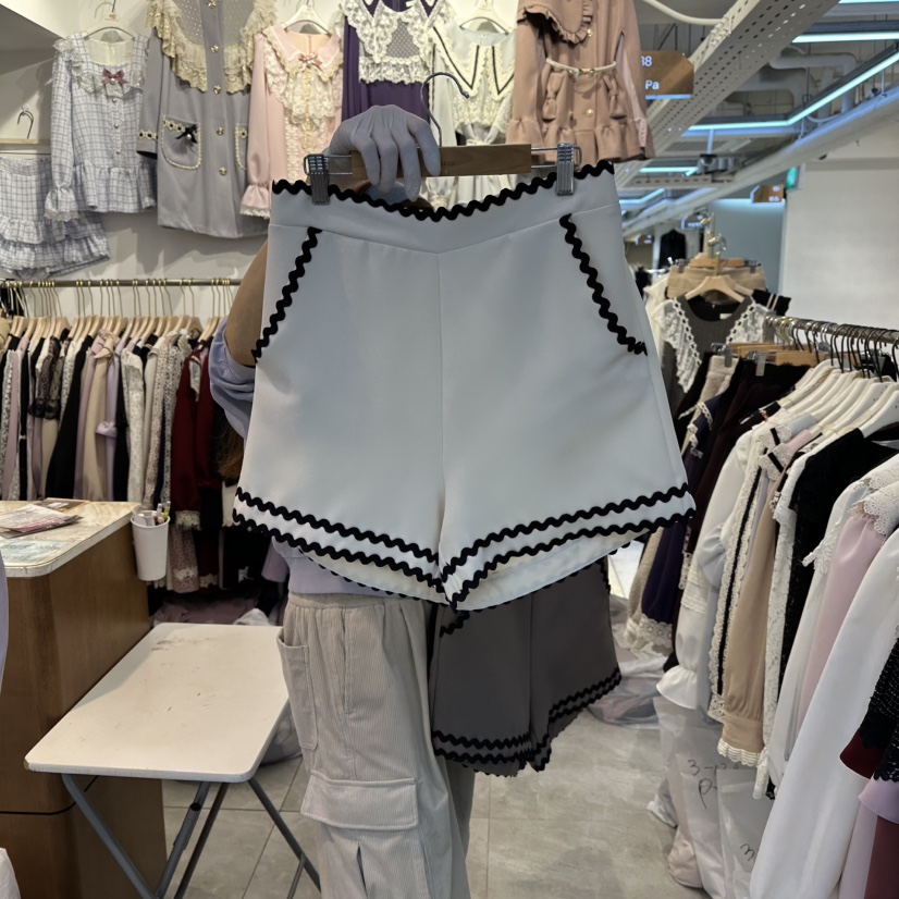 PAPA韓國代購㊣女士新款推薦職業真品時尚休閑熱賣人氣短褲PaPa/HALMADE短褲圖色1