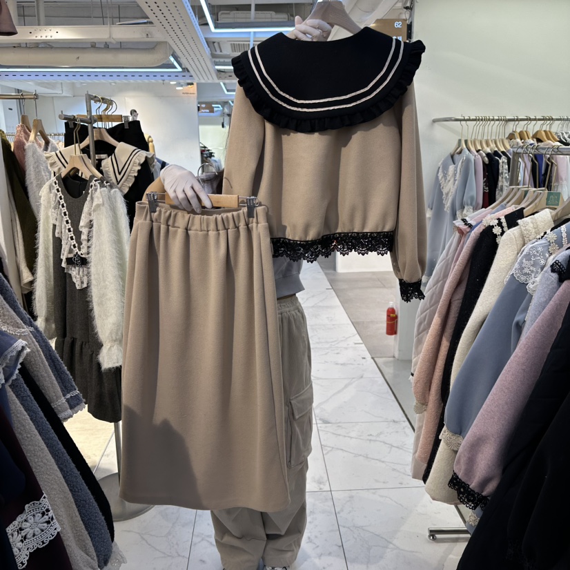 PAPA東大門㊣代購女士新款25秋冬推薦人氣休閑真品套裝套裝PaPa/HALMADE套裝