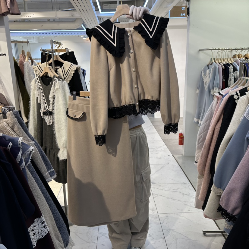 PAPA東大門㊣代購女士新款25秋冬推薦人氣休閑真品套裝套裝PaPa/HALMADE套裝圖色1