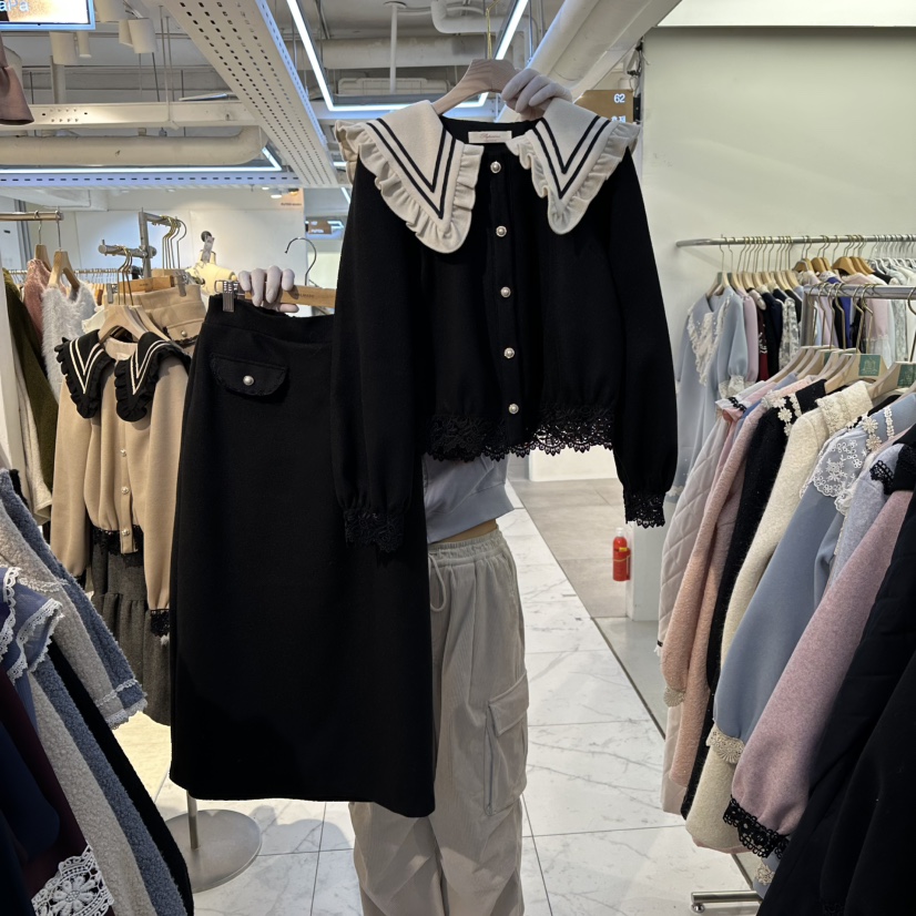 PAPA東大門㊣代購女士新款25秋冬推薦人氣休閑真品套裝套裝PaPa/HALMADE套裝圖色2