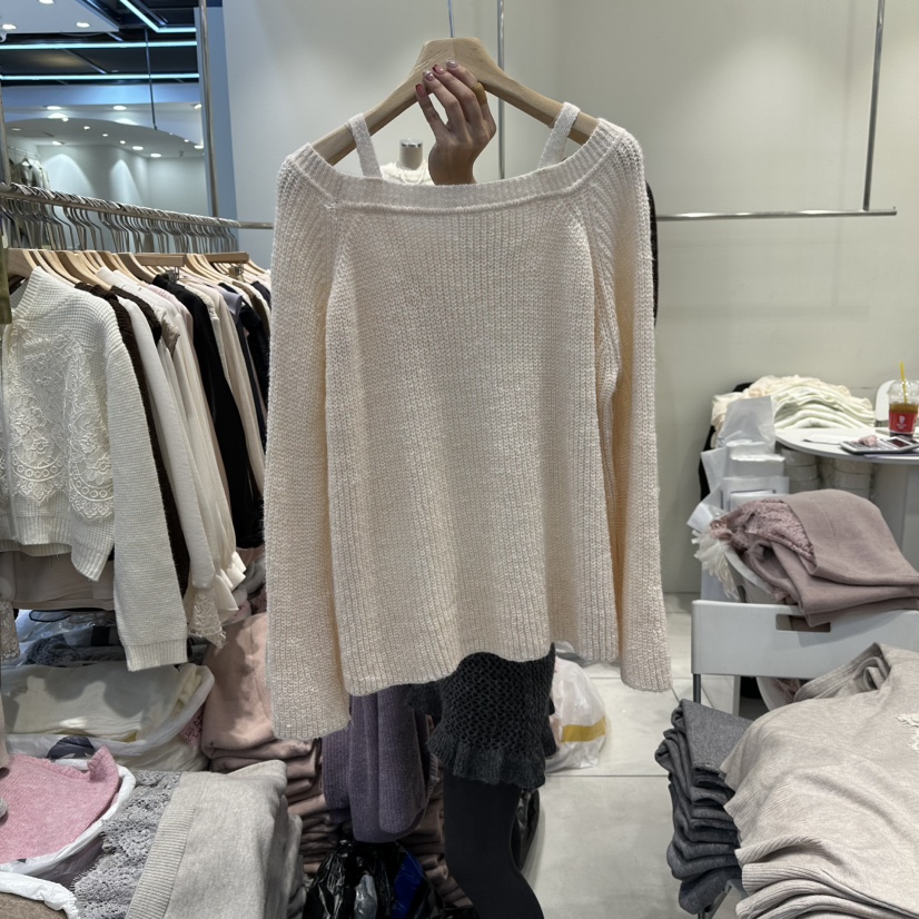 BLUE RIBBON韓國直郵㊣女裝新款時尚休閑25秋冬職業針織衫BLUE RIBBON針織衫