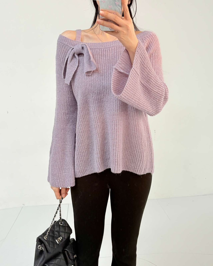 BLUE RIBBON韓國直郵㊣女裝新款時尚休閑25秋冬職業針織衫BLUE RIBBON針織衫