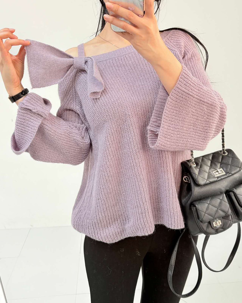 BLUE RIBBON韓國直郵㊣女裝新款時尚休閑25秋冬職業針織衫BLUE RIBBON針織衫