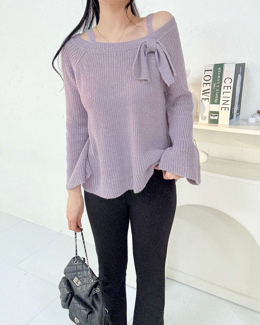 BLUE RIBBON韓國直郵㊣女裝新款時尚休閑25秋冬職業針織衫BLUE RIBBON針織衫