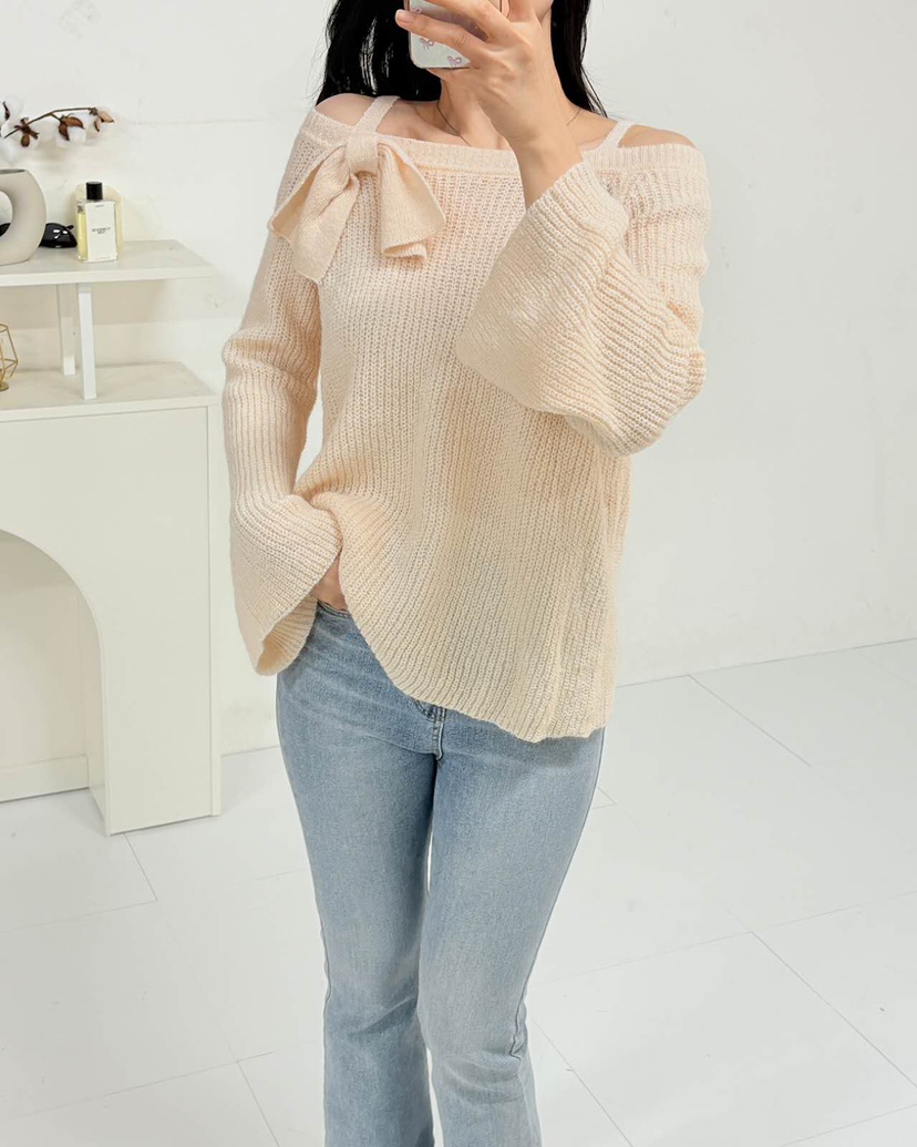 BLUE RIBBON韓國直郵㊣女裝新款時尚休閑25秋冬職業針織衫BLUE RIBBON針織衫