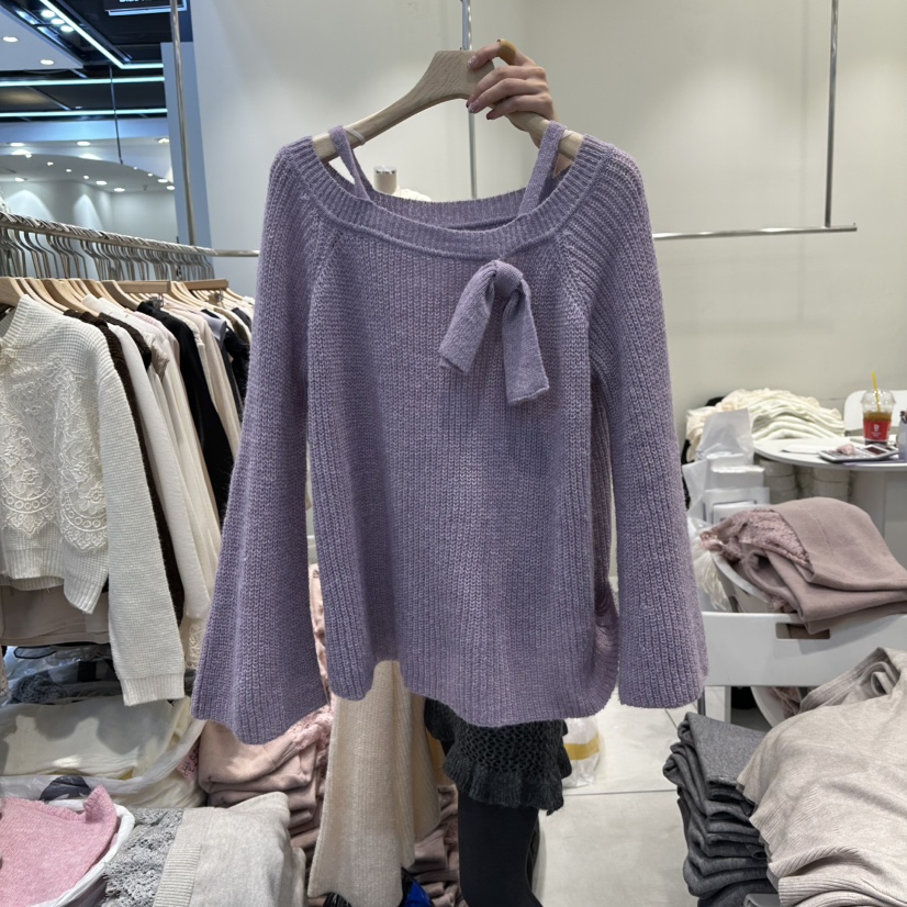 BLUE RIBBON韓國直郵㊣女裝新款時尚休閑25秋冬職業針織衫BLUE RIBBON針織衫圖色1