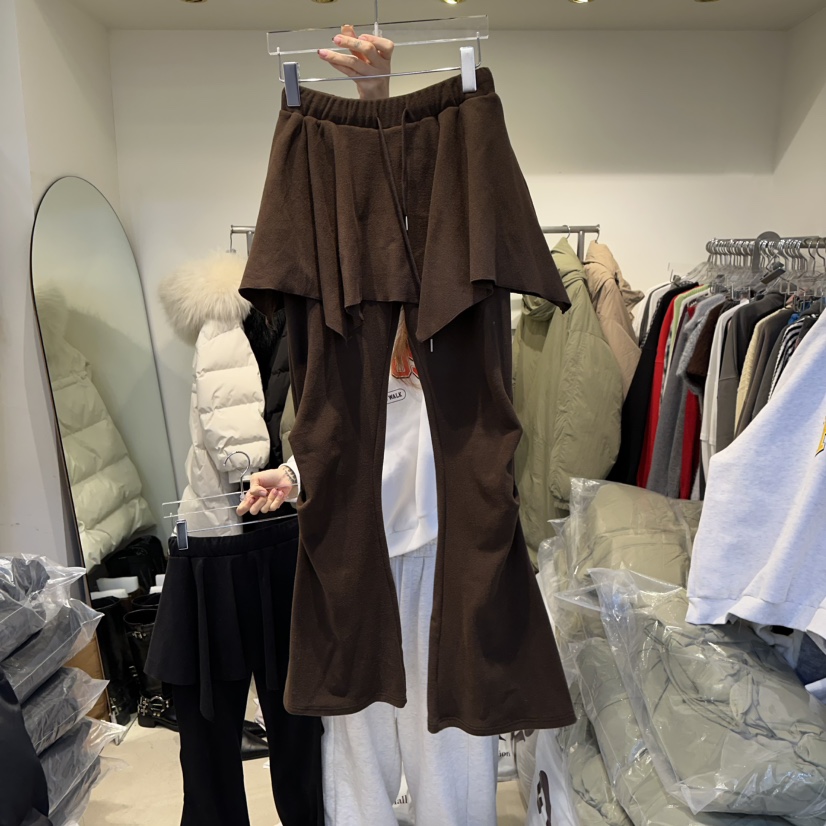 MORAN韓國直郵㊣女士新款熱賣真品25秋冬時尚休閑職業裙褲保暖MORAN/MOSCO裙褲圖色1