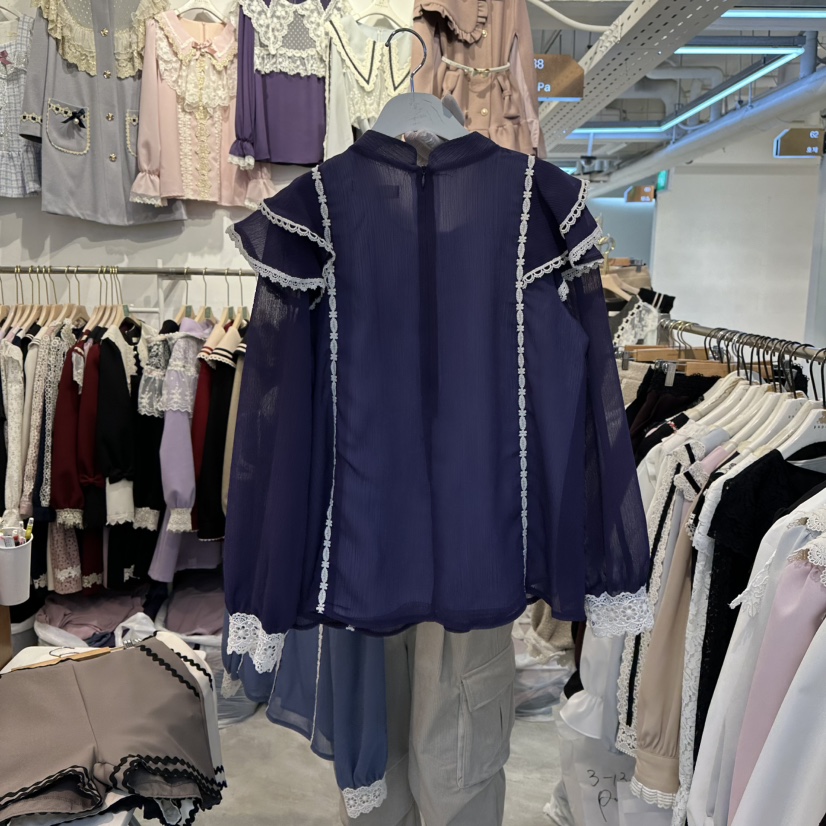 PAPA東大門㊣實拍女裝新品休閑真品職業25秋冬時尚襯衫蕾絲衫PaPa/HALMADE襯衫/蕾絲衫