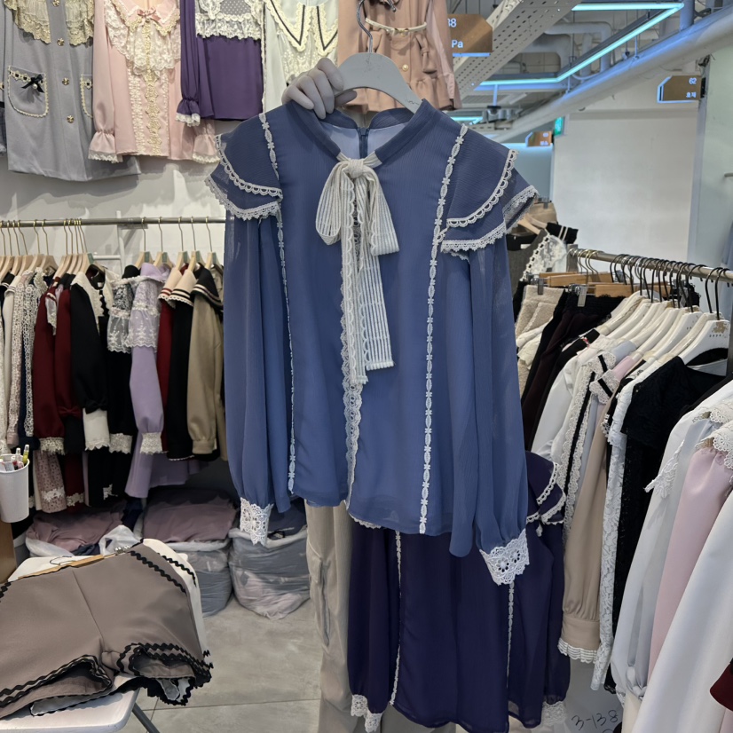 PAPA東大門㊣實拍女裝新品休閑真品職業25秋冬時尚襯衫蕾絲衫PaPa/HALMADE襯衫/蕾絲衫圖色1