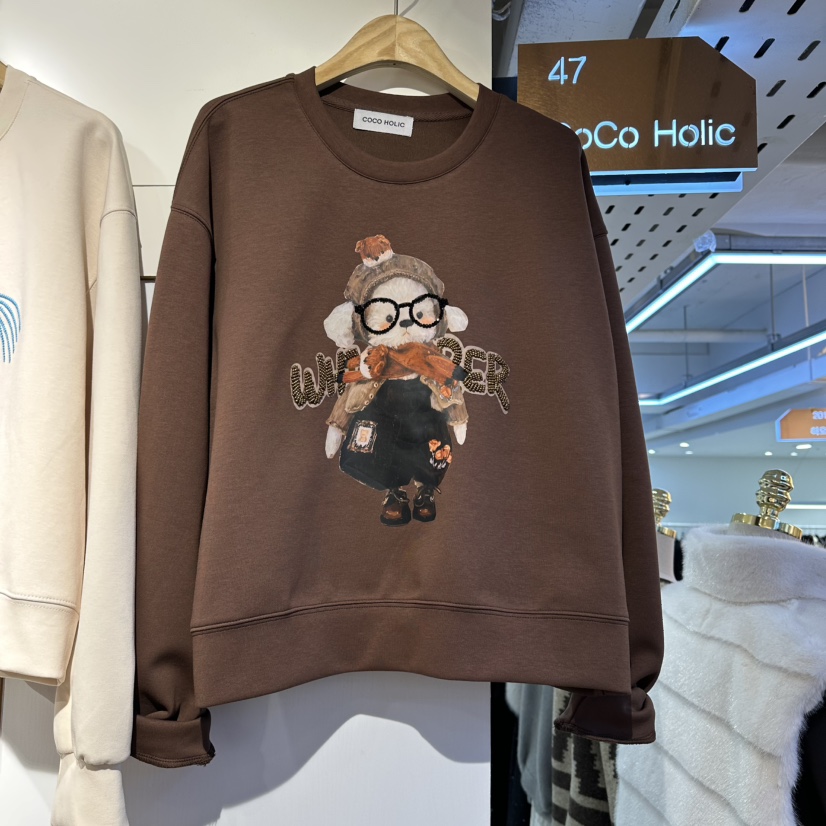 COCO HOLIC東大門㊣代購女裝新款職業推薦熱賣時尚人氣衛衣COCO HOLIC衛衣圖色2