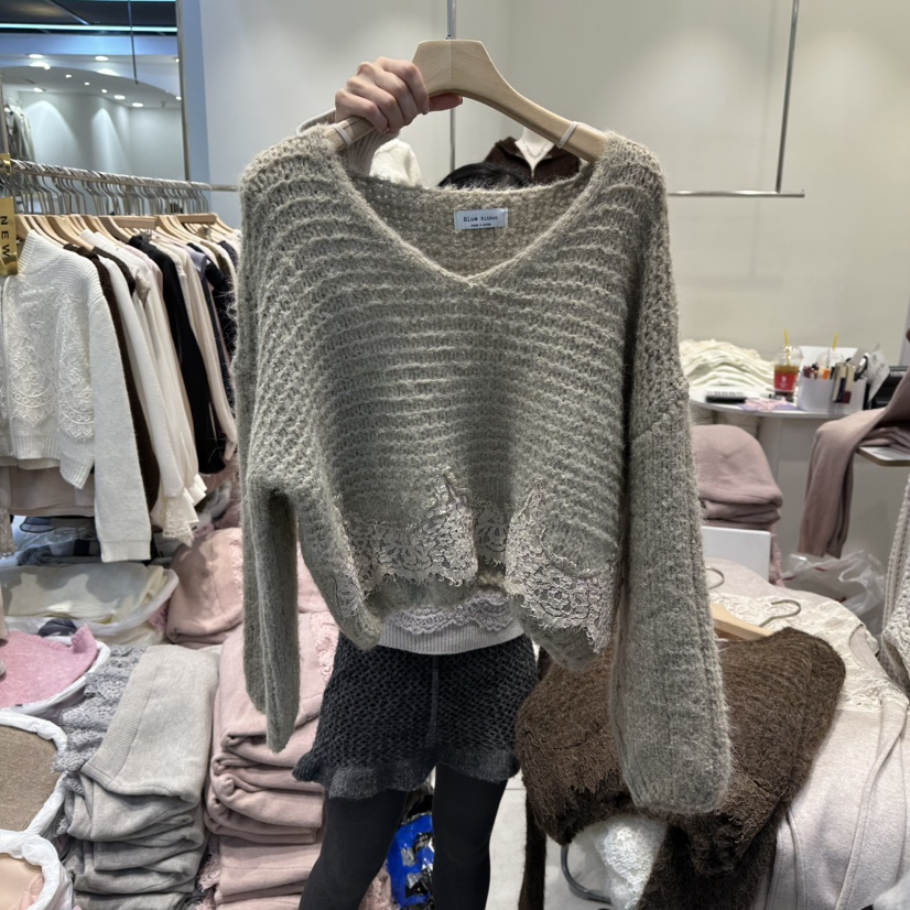 BLUE RIBBON韓國代購㊣女裝新款真品休閑人氣職業熱賣毛衣BLUE RIBBON毛衣圖色2