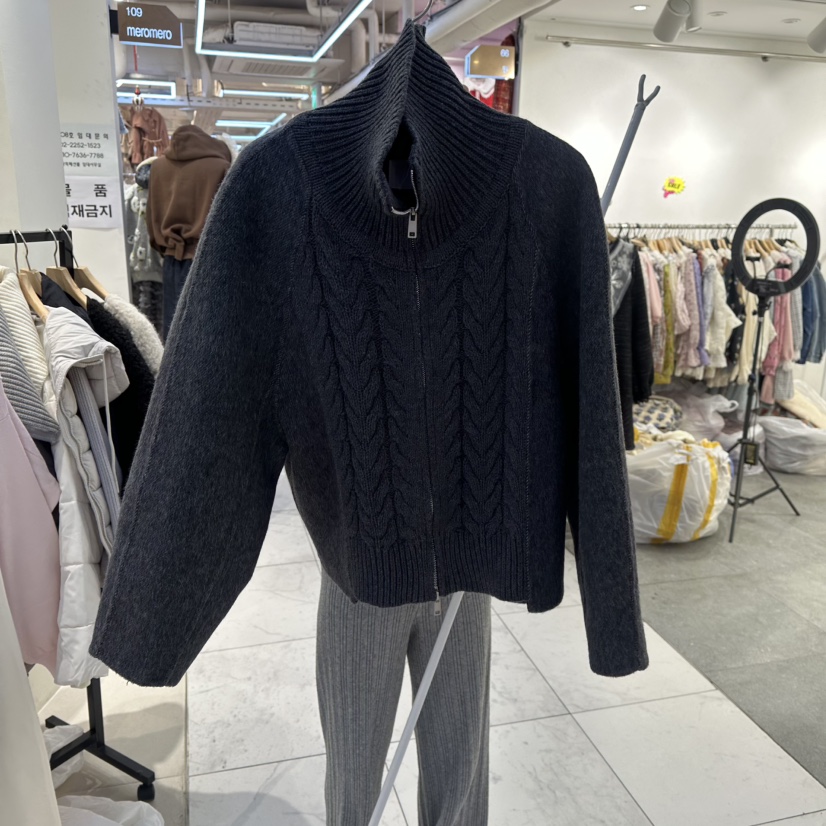 HARU-Q東大門㊣代購女士新品人氣時尚休閑25秋冬短款大衣手工HARU-Q短款大衣圖色1