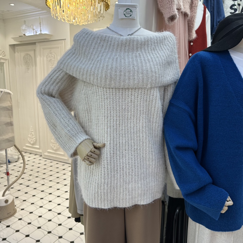 HOJAE韓國代購㊣女裝新款人氣熱賣25秋冬職業真品休閑針織衫MID-LEVEL JUMP針織衫圖色1