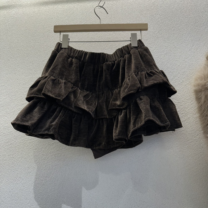 HIPTIQUE東大門㊣直郵女裝新品人氣時尚25秋冬真品裙褲天鵝絨HIPTIQUE裙褲圖色1