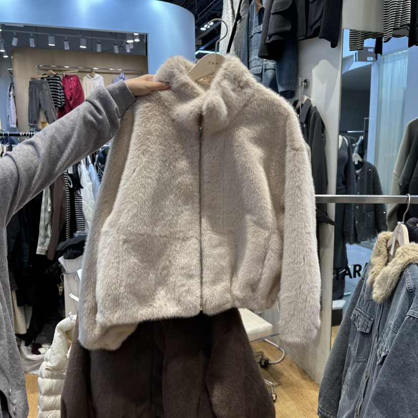 TARA東大門㊣代購女士新款休閑推薦真品25秋冬短款大衣高領TARA短款大衣圖色1