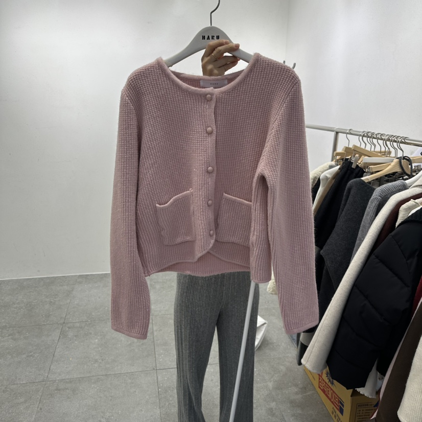 HARU-Q東大門㊣直郵女裝新款真品職業人氣推薦25秋冬針織衫開衫HARU-Q針織衫圖色1