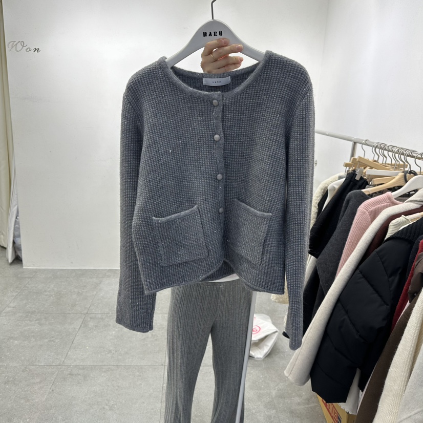 HARU-Q東大門㊣直郵女裝新款真品職業人氣推薦25秋冬針織衫開衫HARU-Q針織衫圖色4