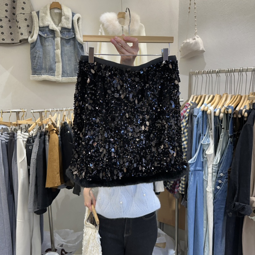 HIPTIQUE東大門㊣直郵女裝新品時尚25秋冬職業半身裙中短裙HIPTIQUE半身裙/中短裙圖色2