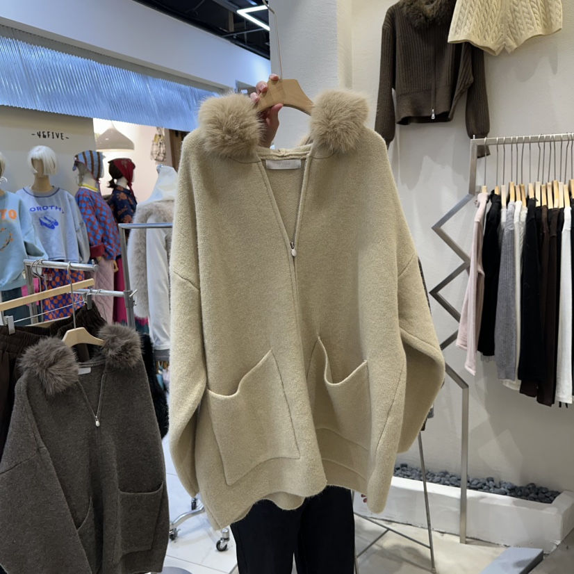 HIPTIQUE韓國直郵㊣女士新款推薦時尚人氣夾克浣熊開衫長款HIPTIQUE夾克圖色1