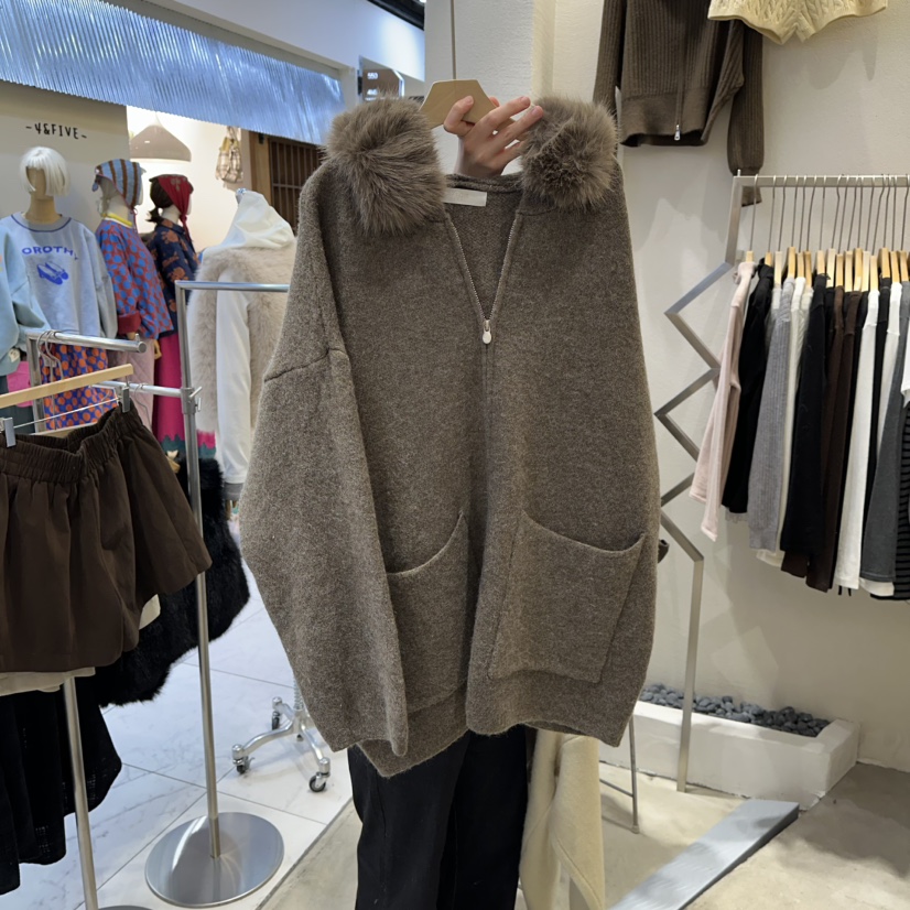 HIPTIQUE韓國直郵㊣女士新款推薦時尚人氣夾克浣熊開衫長款HIPTIQUE夾克圖色2