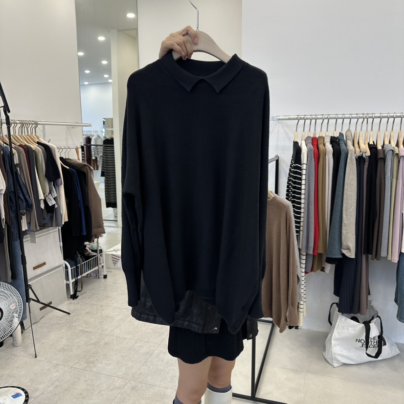 FUNNY POWDER韓國代購㊣女裝新款熱賣人氣職業時尚針織衫羊絨THE FUNNY針織衫圖色3