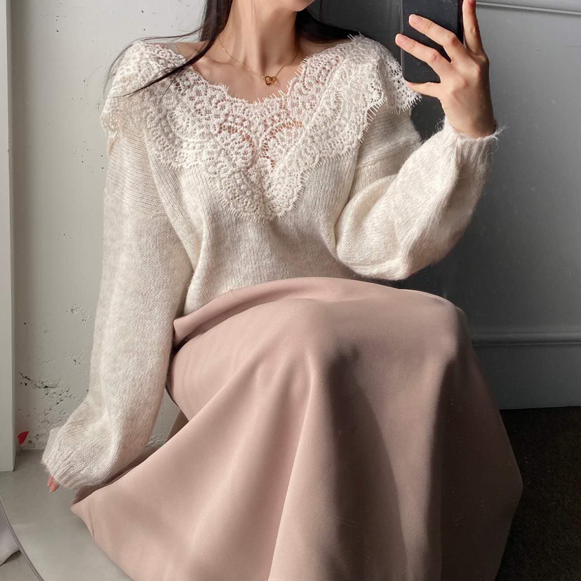 BLUE RIBBON東大門㊣代購女裝新品推薦25秋冬熱賣休閑針織衫BLUE RIBBON針織衫