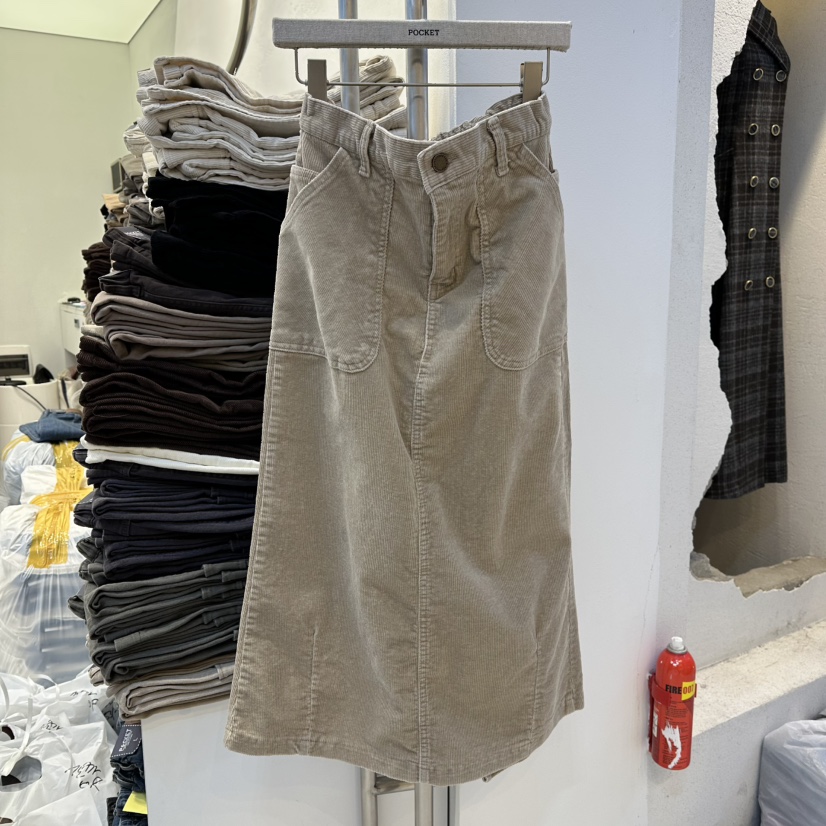 POCKET-Q韓國代購㊣女裝新品休閑真品25秋冬推薦熱賣時尚長裙POCKET-Q長裙圖色2