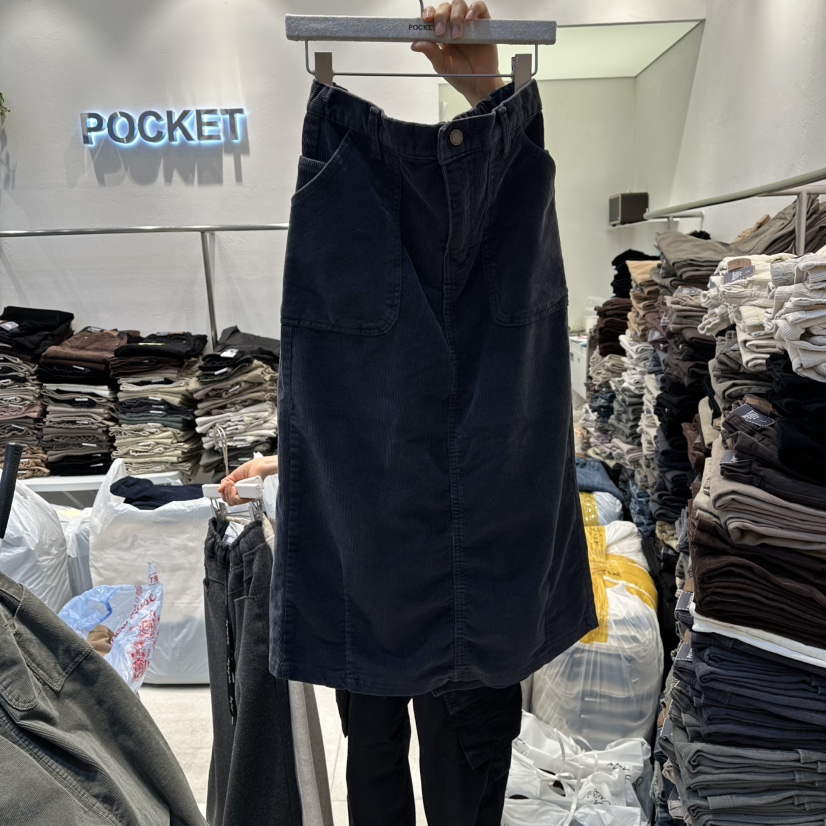 POCKET-Q韓國代購㊣女裝新品休閑真品25秋冬推薦熱賣時尚長裙POCKET-Q長裙圖色4