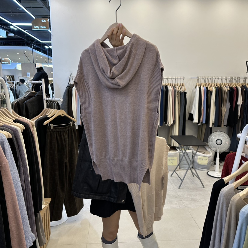 FUNNY POWDER韓國直郵㊣女裝新款熱賣職業時尚推薦針織衫口袋THE FUNNY針織衫