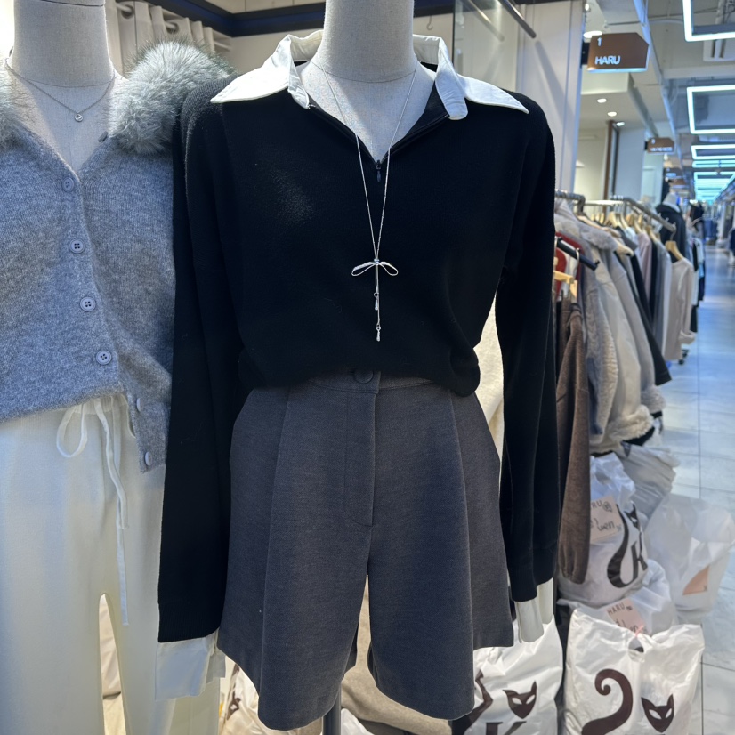 HARU-Q韓國直郵㊣女士新款時尚熱賣職業人氣休閑25秋冬針織衫HARU-Q針織衫圖色1