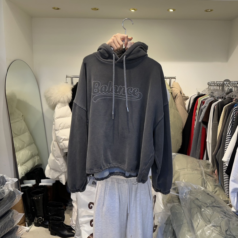 MORAN東大門㊣實拍女裝新款人氣職業熱賣衛衣連帽衫加絨抓絨MORAN/MOSCO衛衣圖色2