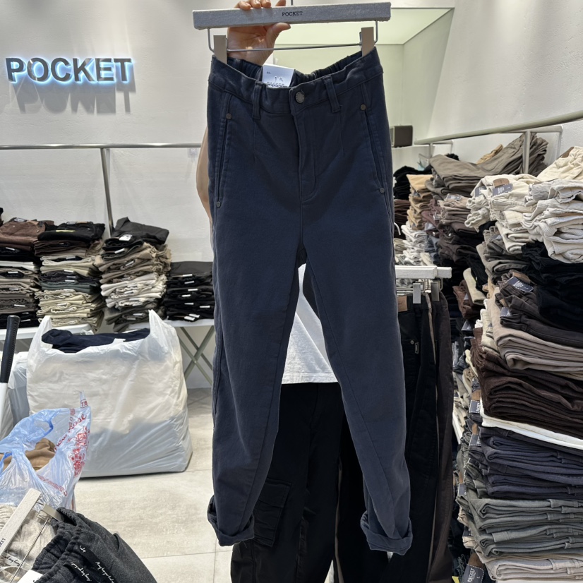 POCKET-Q東大門㊣直郵女士新品25秋冬職業真品熱賣休閑褲加絨POCKET-Q休閑褲圖色2